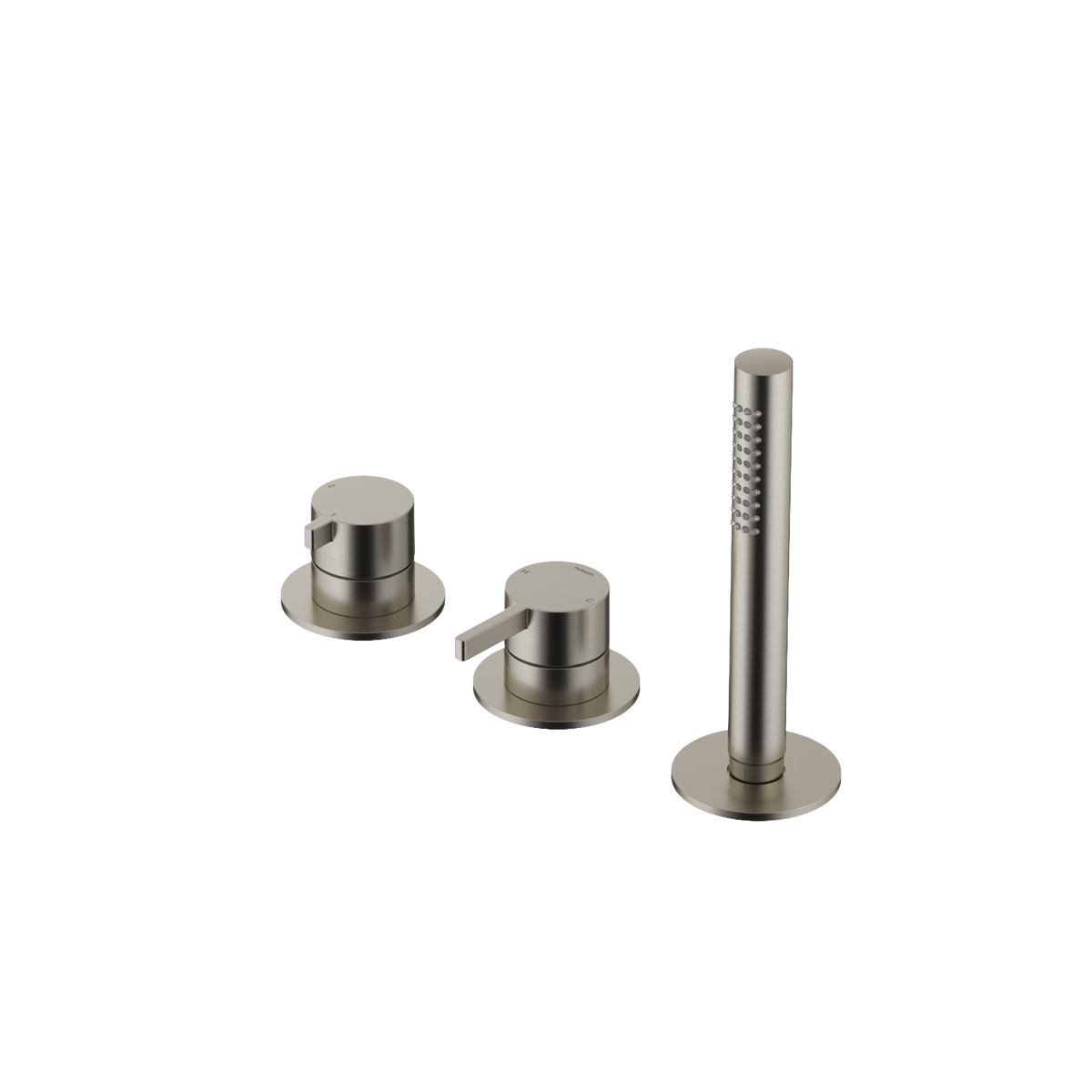 Hotbath Ace AC075 badrandcombinatie met handdouche zonder uitloop – Geborsteld nikkel