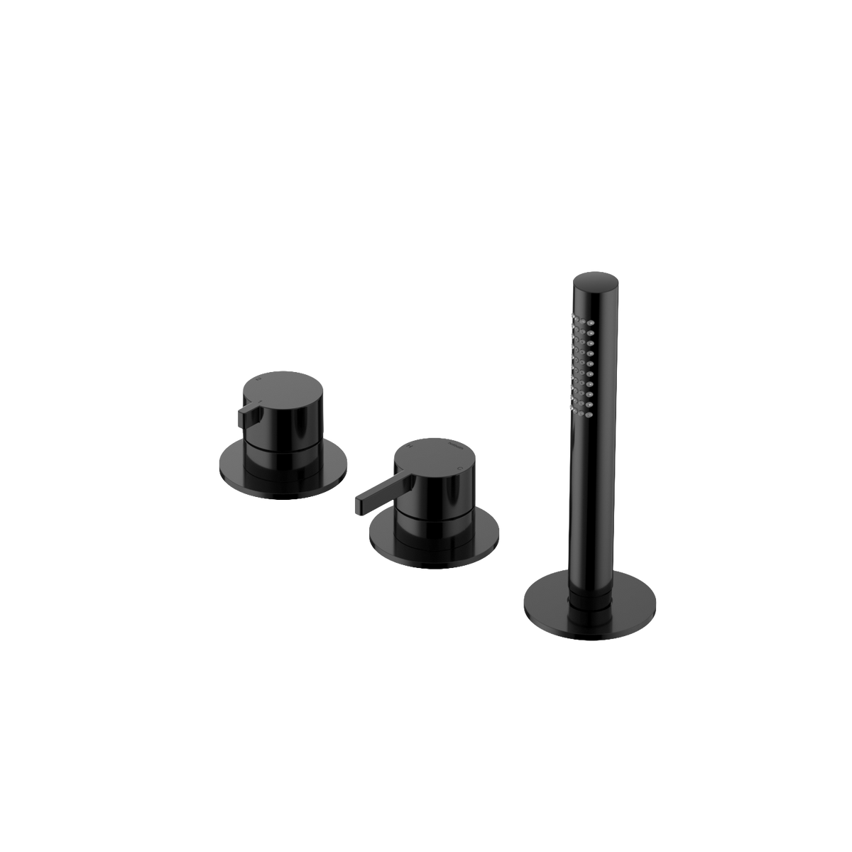 Hotbath Ace AC075 badrandcombinatie met handdouche zonder uitloop – Gepolijst zwart PVD