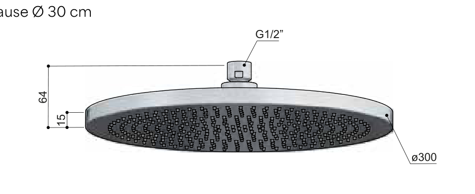 Hotbath AC106 technische illustratie; gekozen kleur niet weergegeven