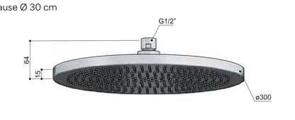 Hotbath AC106 technische illustratie; gekozen kleur niet weergegeven