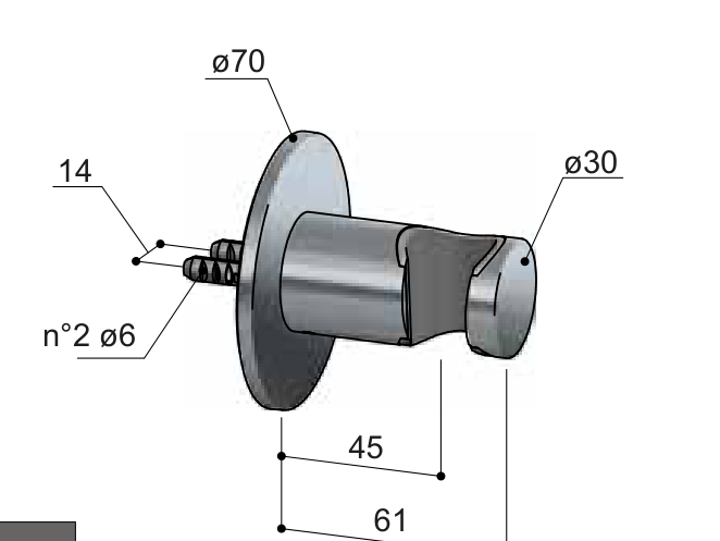 Hotbath AC514 – technische illustratie, geen kleurweergave