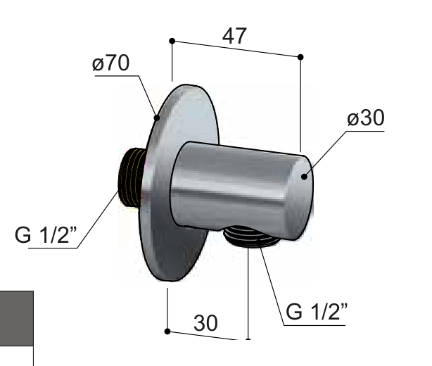 Hotbath AC517 – technische illustratie, geen kleurweergave