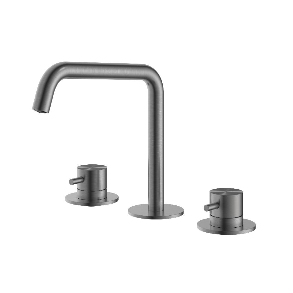 Hotbath Archie AR033 3-gats wastafelmengkraan – Geborsteld gunmetal PVD