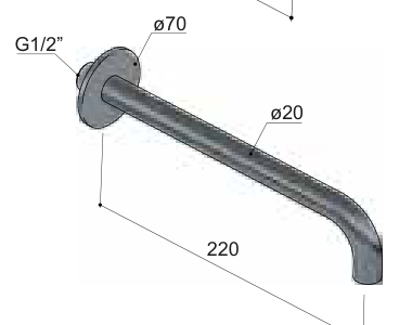 Hotbath AR095-22 – technische illustratie, geen kleurweergave