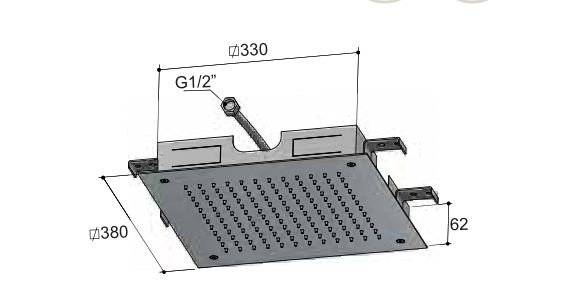 Hotbath AR110 – technische illustratie; gekozen kleur wordt niet weergegeven