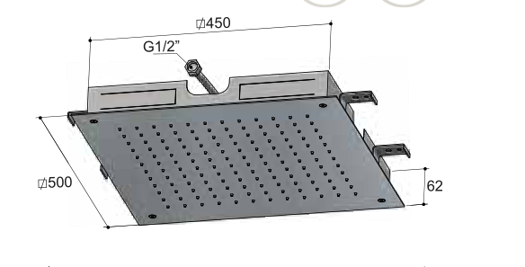 Hotbath AR111 – technische illustratie; gekozen kleur wordt niet weergegeven