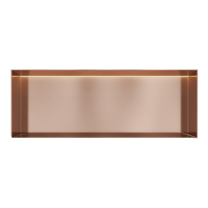 Hotbath &More BOX080FLBCP inbouwnis 30x80 frameless LED geborsteld koper PVD