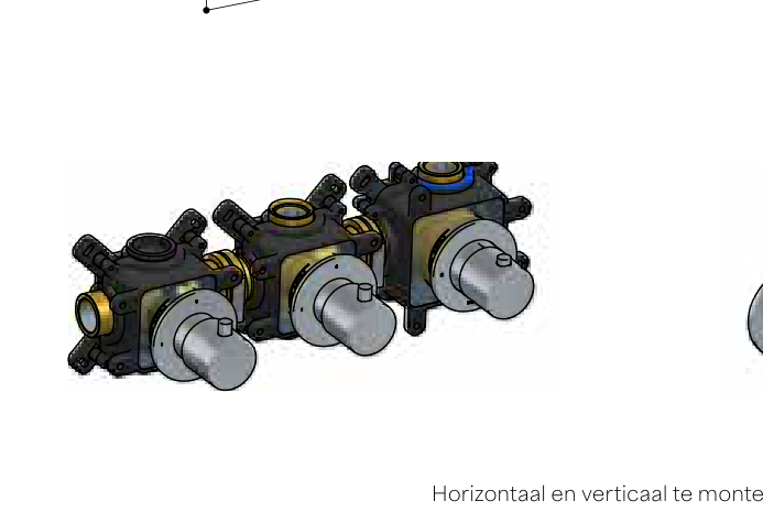 Hotbath C7067EXT technische illustratie; gekozen kleur niet weergegeven