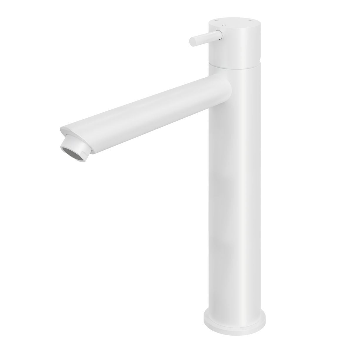 Hotbath CB003HSWH hoge wastafelkraan met rechte uitloop, mat wit