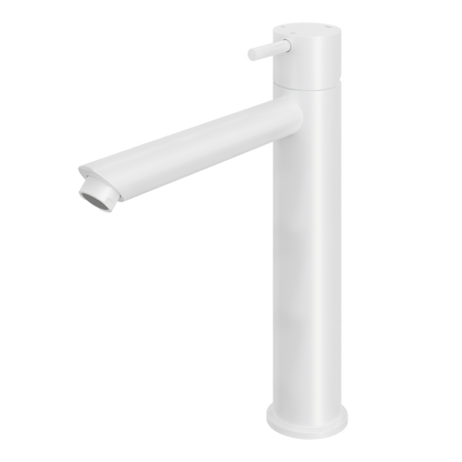 Hotbath CB003HSWH hoge wastafelkraan met rechte uitloop, mat wit