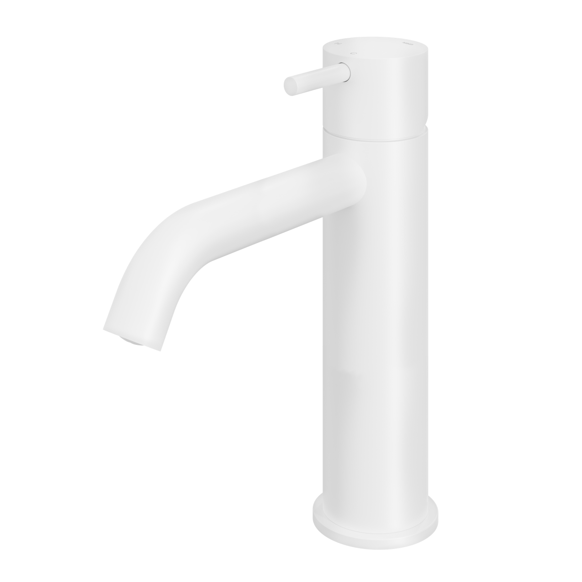 Hotbath CB003MCWH middelhoge wastafelkraan met gebogen uitloop, mat wit