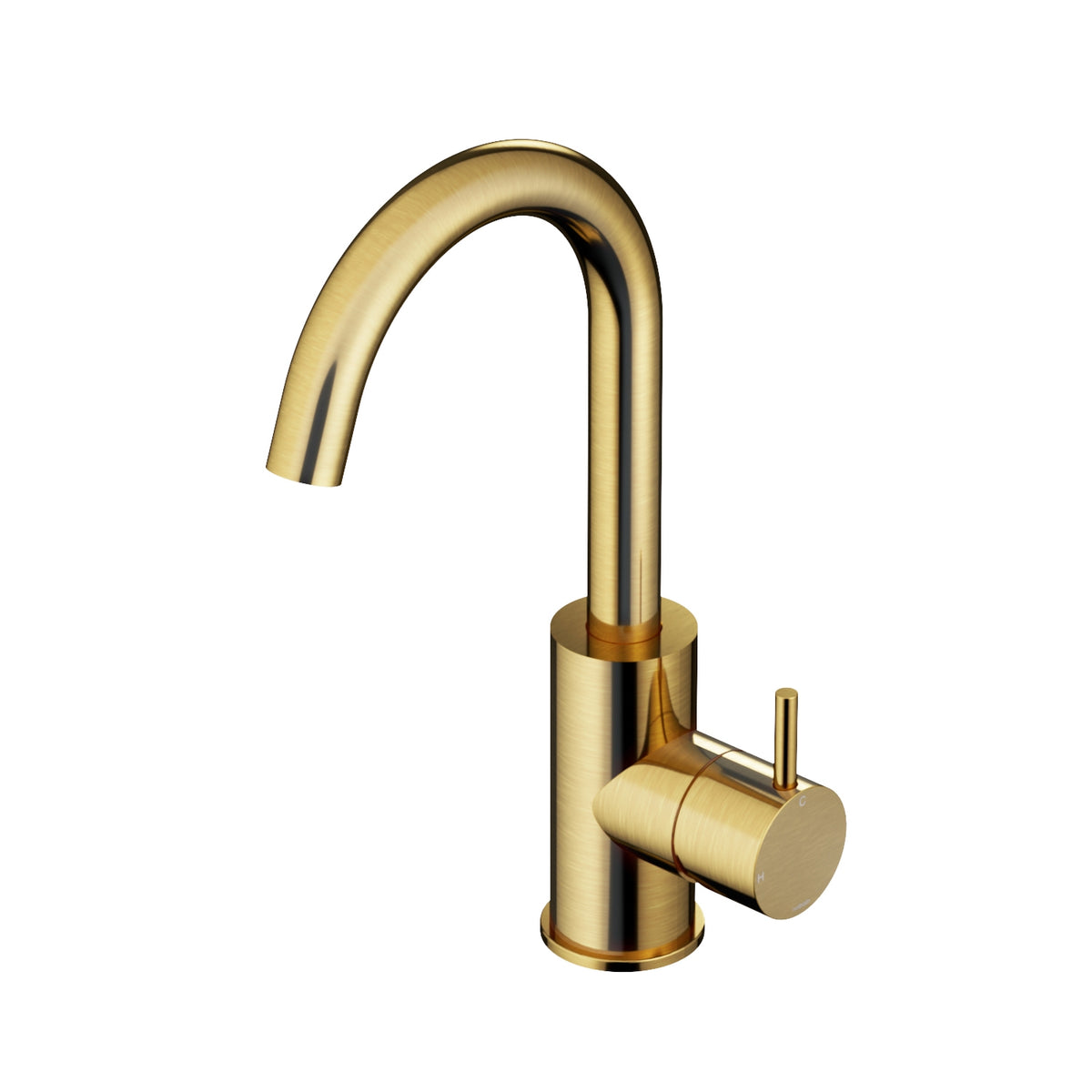 Hotbath Cobber CB004BB wastafelkraan met draaibare uitloop – geborsteld messing