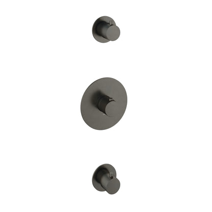Hotbath Cobber CB007EXTAI afbouwset met twee stopkranen – verouderd ijzer