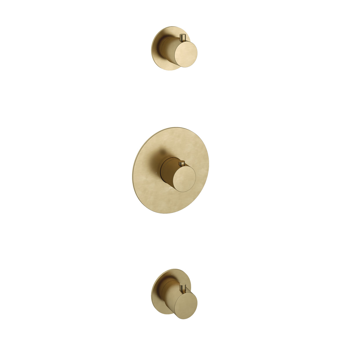 Hotbath Cobber CB007EXTBB afbouwset met twee stopkranen – geborsteld messing