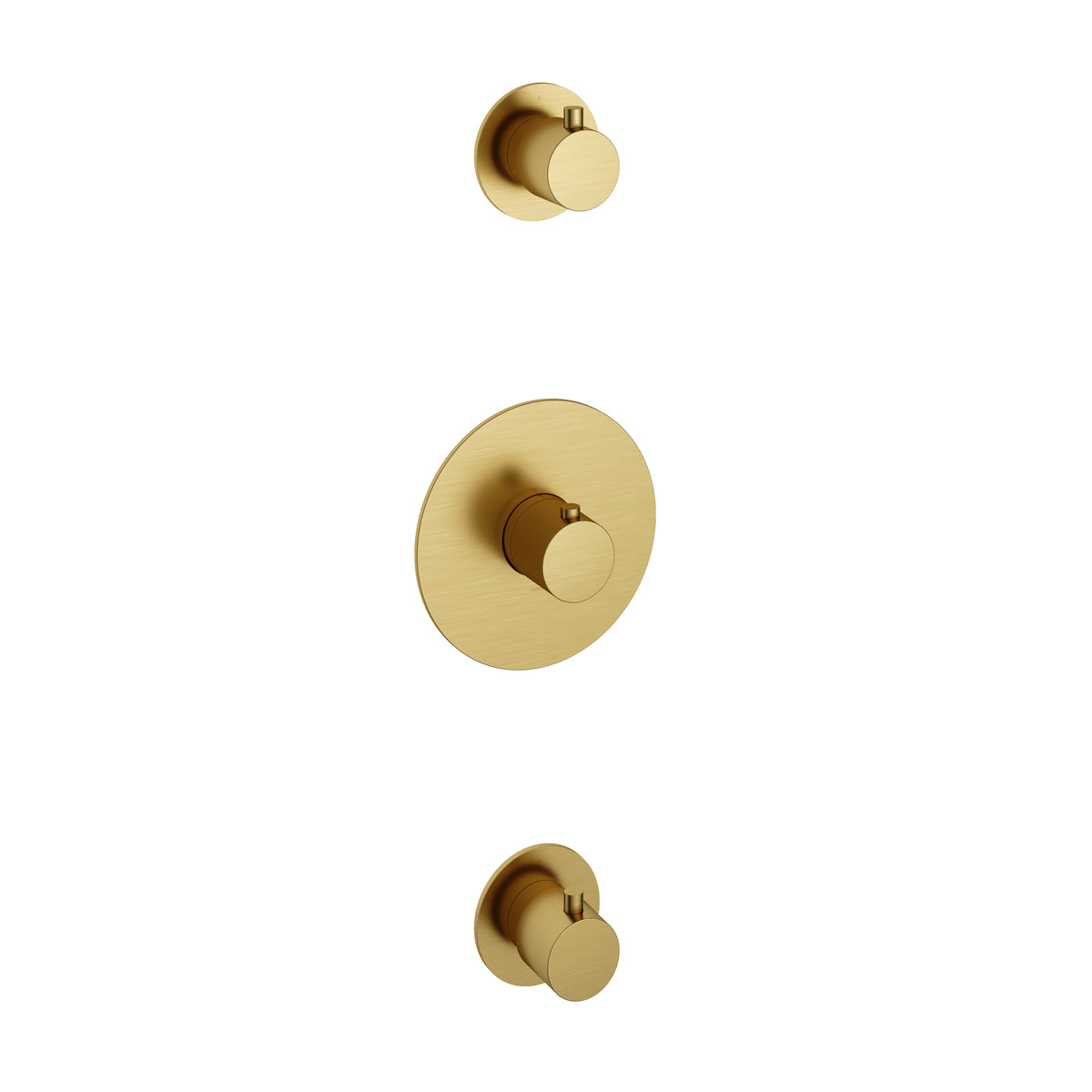 Hotbath Cobber CB007EXTBBP afbouwset met twee stopkranen – geborsteld messing PVD