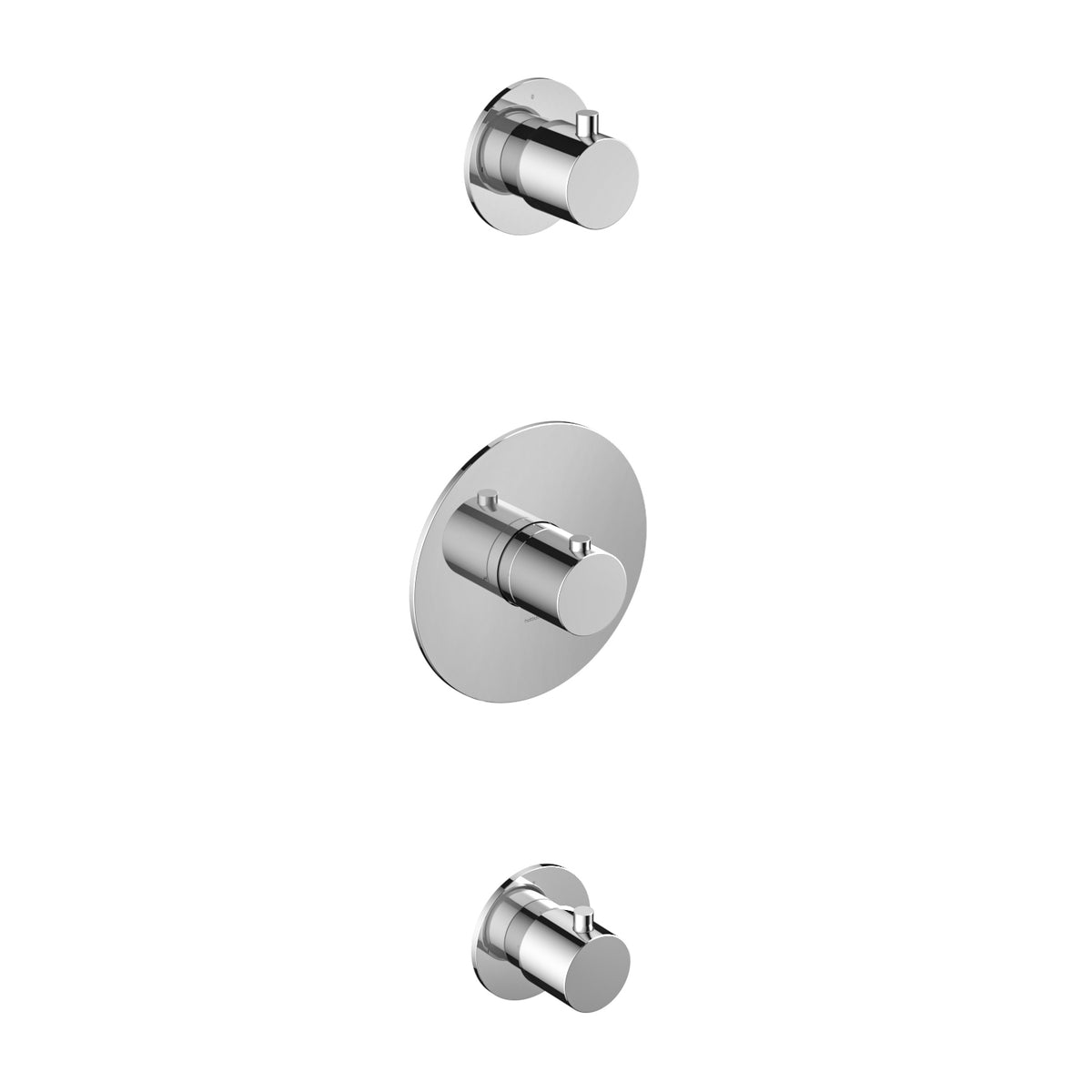 Hotbath Cobber CB007EXTCR afbouwset met twee stopkranen – chroom