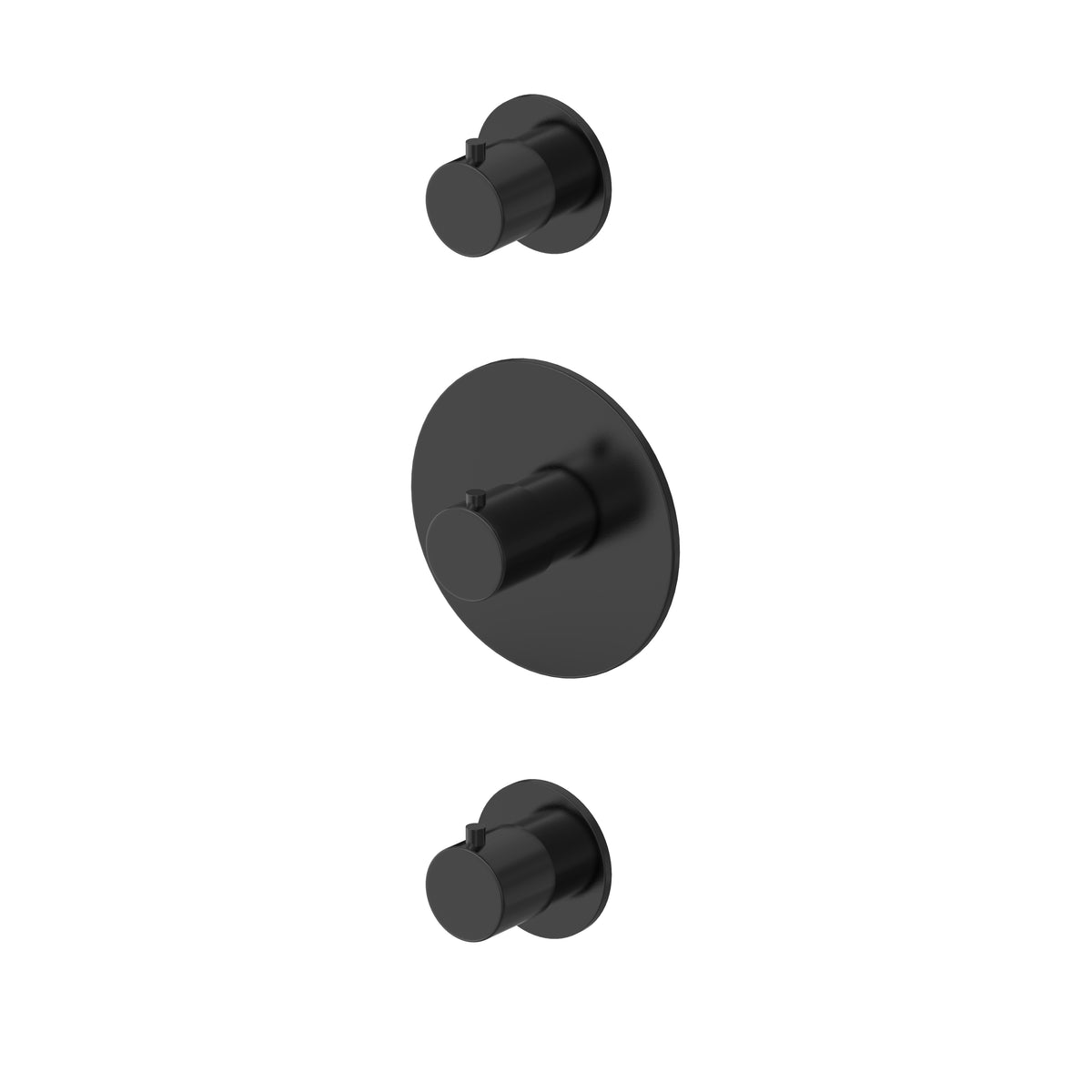 Hotbath Cobber CB007EXTMBP afbouwset met twee stopkranen – geborsteld zwart PVD