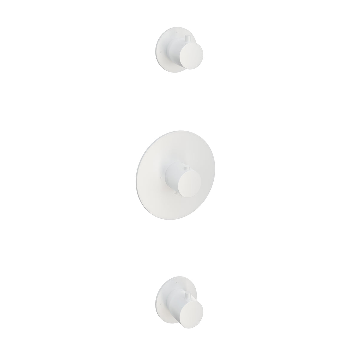 Hotbath Cobber CB007EXTWH afbouwset met twee stopkranen – mat wit