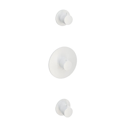 Hotbath Cobber CB007EXTWH afbouwset met twee stopkranen – mat wit
