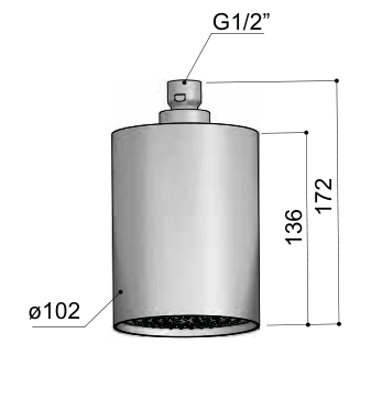 Hotbath CB472 – technische illustratie; gekozen kleur wordt niet weergegeven