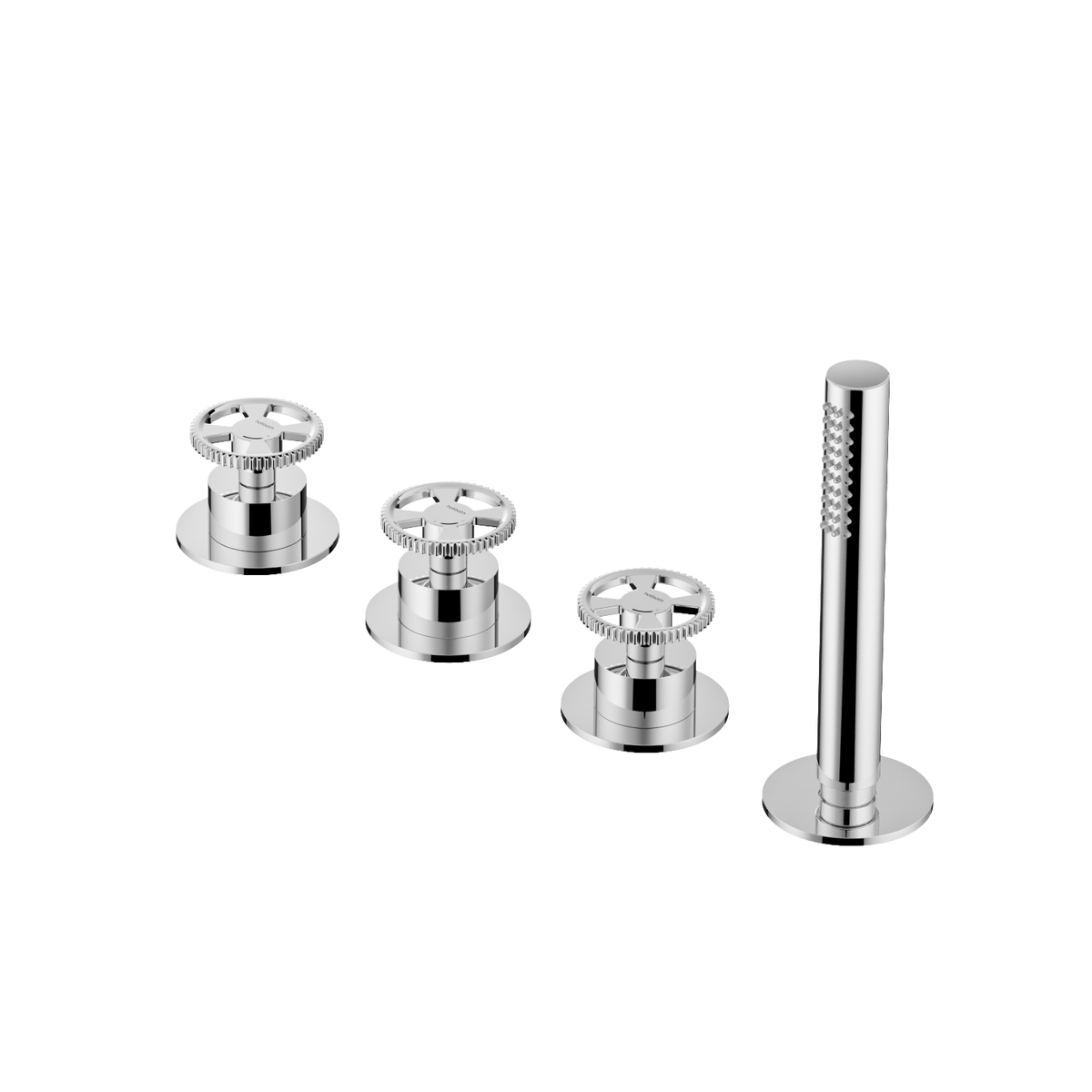 Hotbath Cobber@Work CW174 4-gats badrandcombinatie met handdouche zonder uitloop – Chroom