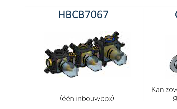 Hotbath CX7067EXT technische illustratie; gekozen kleur niet weergegeven