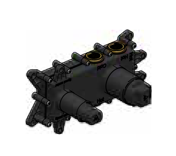 Hotbath HBCB001 inbouwdeel – technische weergave uit Catalogus Editie 18