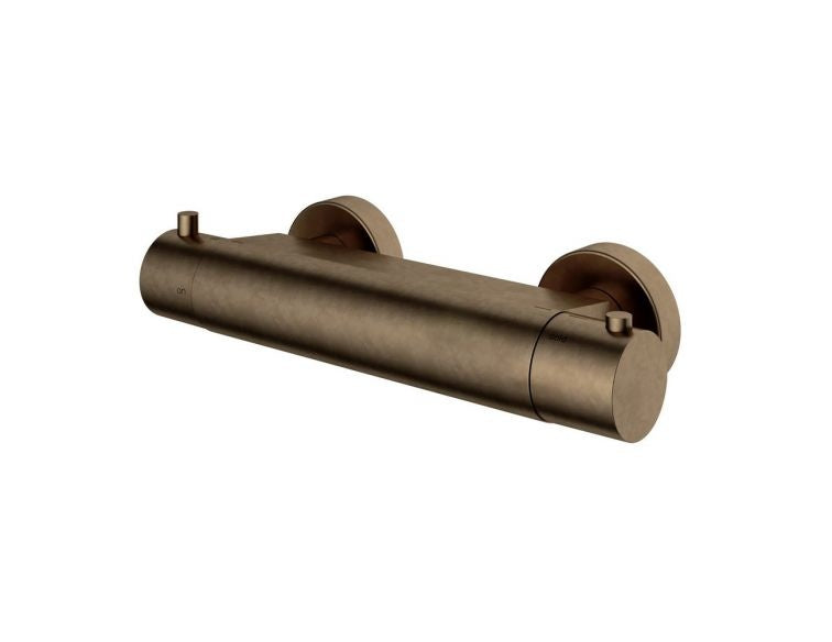 Hotbath B008AB – Thermostatische douchemengkraan met 1/2” doucheslang onderaansluiting – Verouderd messing