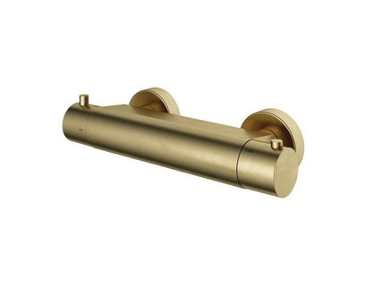 Hotbath B008BB – Thermostatische douchemengkraan met 1/2” doucheslang onderaansluiting – Geborsteld messing