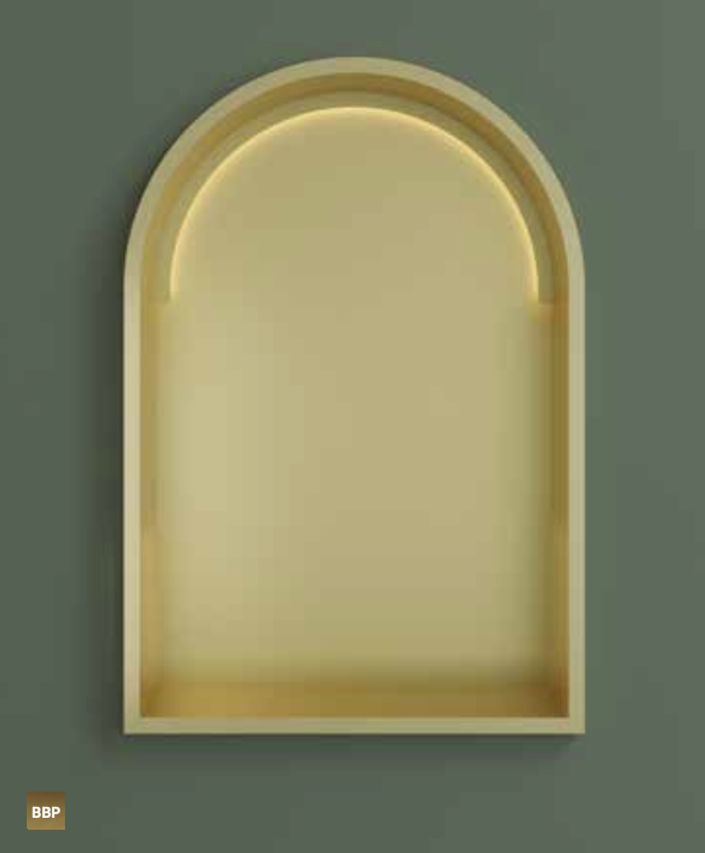 Hotbath BOW30LTB – Inbouwbox of inbouwnis Toogmodel 30x45x10cm with LED IP44 – Tuscan bronze