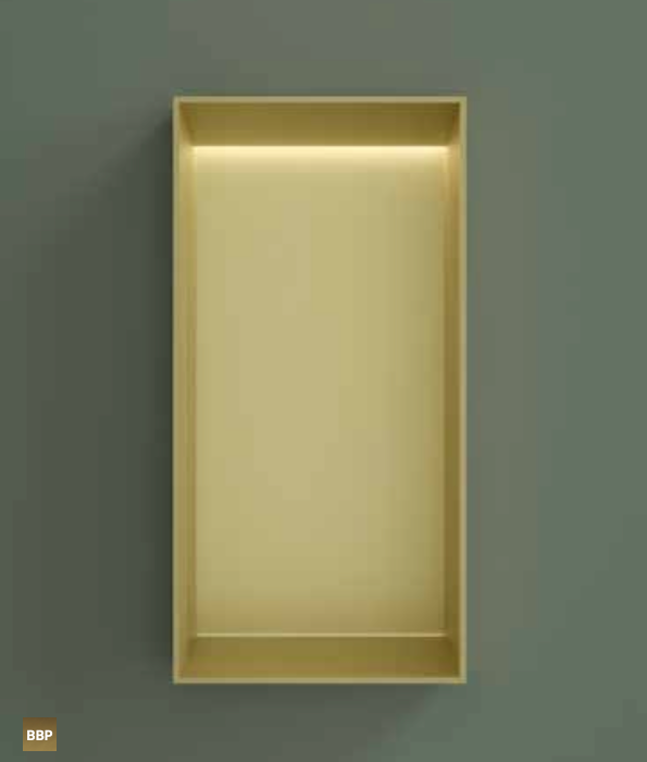 Hotbath BOX015FLWH – Inbouwbox of inbouwnis 30x15x10cm frameless + LED – Mat wit