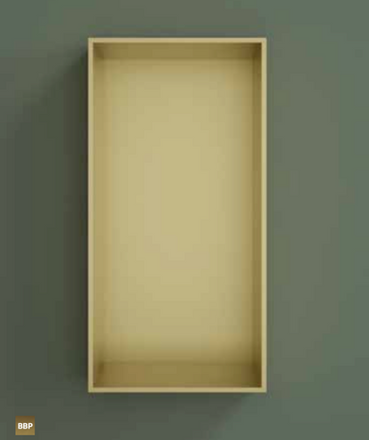 Hotbath BOX015FMBP – Inbouwbox of inbouwnis 30x15x10cm frameless – Geborsteld zwart PVD