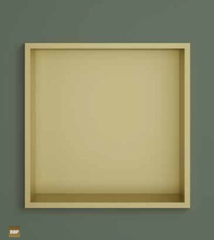 Hotbath BOX030BBP – Inbouwbox of inbouwnis 30x30x10cm – Geborsteld messing PVD