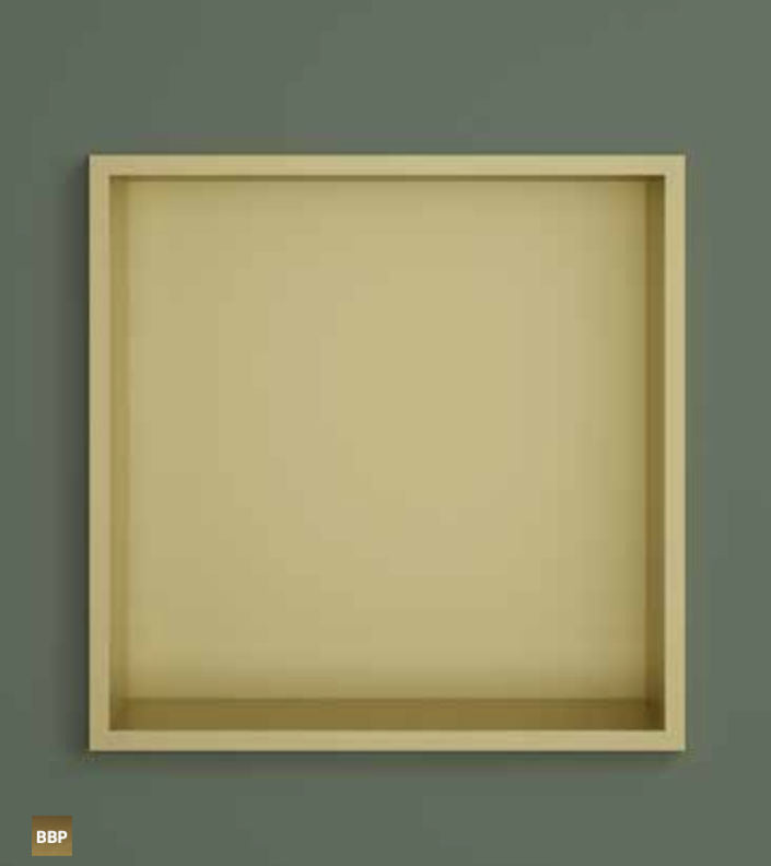 Hotbath BOX030BGP – Inbouwbox of inbouwnis 30x30x10cm – Geborsteld gunmetal PVD