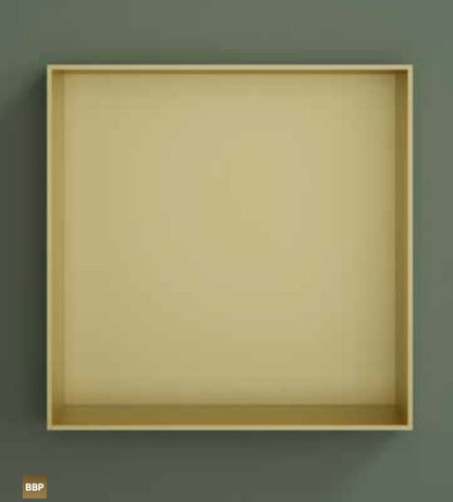 Hotbath BOX030FBBP – Inbouwbox of inbouwnis 30x30x10cm frameless – Geborsteld messing PVD