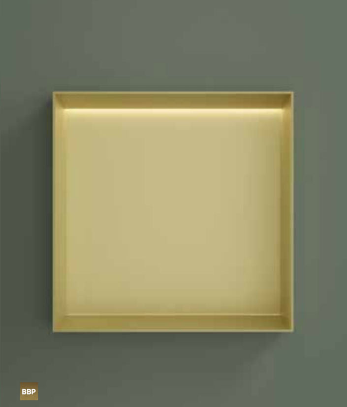 Hotbath BOX030FLWH – Inbouwbox of inbouwnis 30x30x10cm frameless + LED – Mat wit