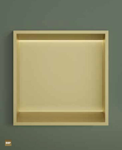 Hotbath BOX030LWH – Inbouwbox of inbouwnis 30x30x10cm with LED IP44 – Mat wit