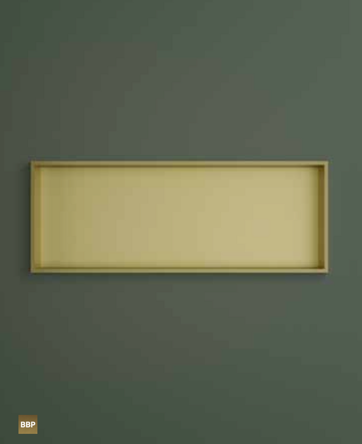 Hotbath BOX080BBP – Inbouwbox of inbouwnis 30x80x10cm – Geborsteld messing PVD
