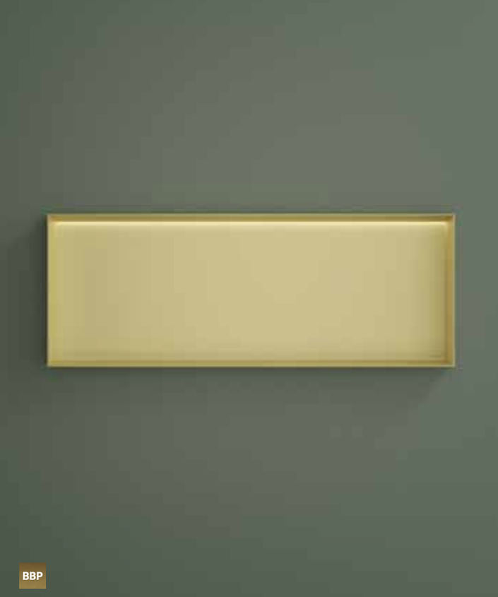 Hotbath BOX080FLBGP – Inbouwbox of inbouwnis 30x80x10cm frameless + LED – Geborsteld gunmetal PVD