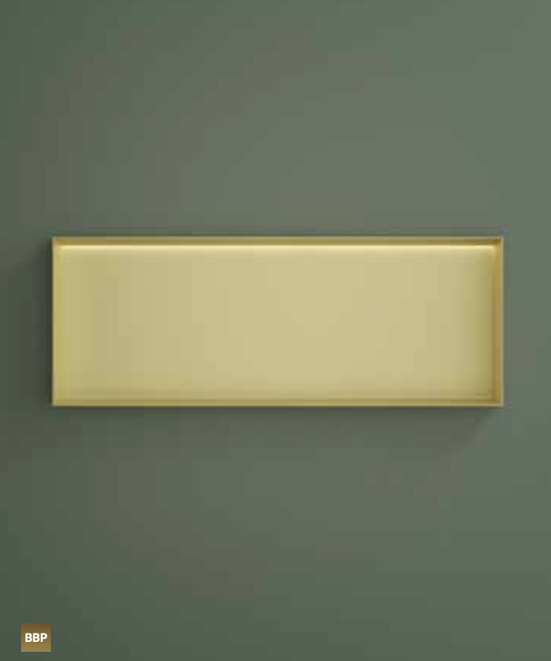 Hotbath BOX080FLTB – Inbouwbox of inbouwnis 30x80x10cm frameless + LED – Tuscan bronze