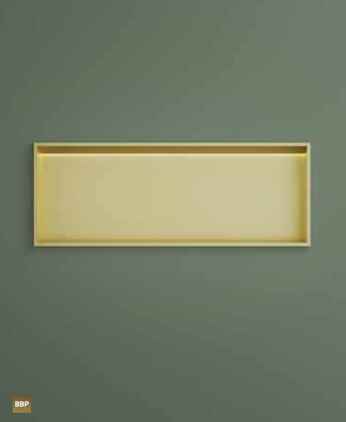 Hotbath BOX080LTB – Inbouwbox of inbouwnis 30x80x10cm with LED IP44 – Tuscan bronze