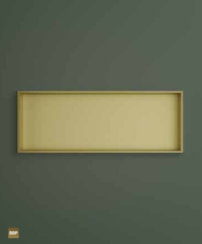 Hotbath BOX120BBP – Inbouwbox of inbouwnis 30x120x10cm – Geborsteld messing PVD
