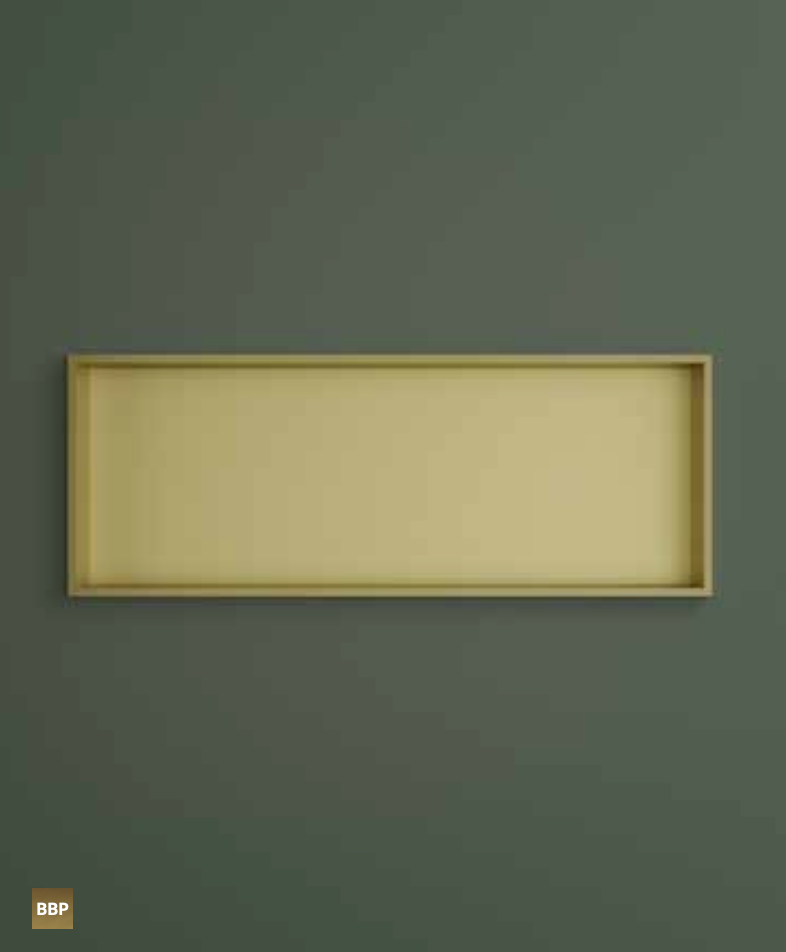 Hotbath BOX120BCP – Inbouwbox of inbouwnis 30x120x10cm – Geborsteld koper PVD