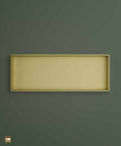 Hotbath BOX120BGP – Inbouwbox of inbouwnis 30x120x10cm – Geborsteld gunmetal PVD