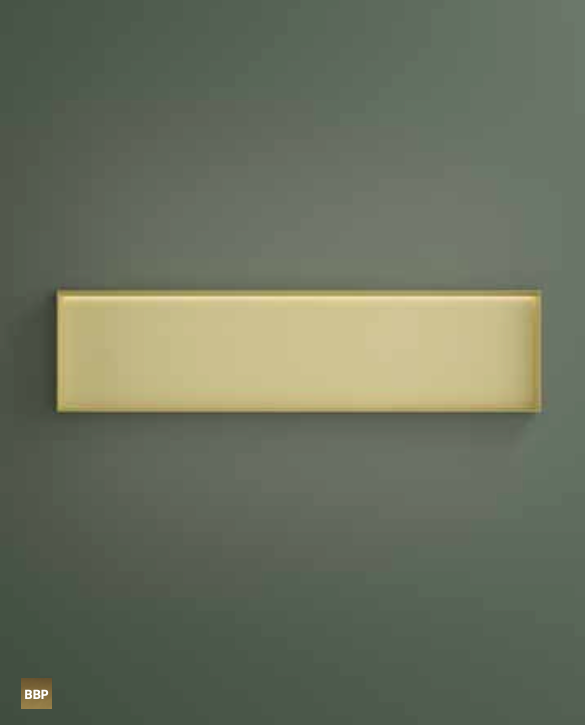 Hotbath BOX120FLBCP – Inbouwbox of inbouwnis 30x120x10cm frameless + LED – Geborsteld koper PVD
