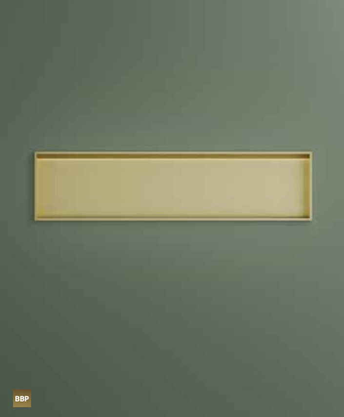 Hotbath BOX120LTB – Inbouwbox of inbouwnis 30x120x10cm with LED IP44 – Tuscan bronze