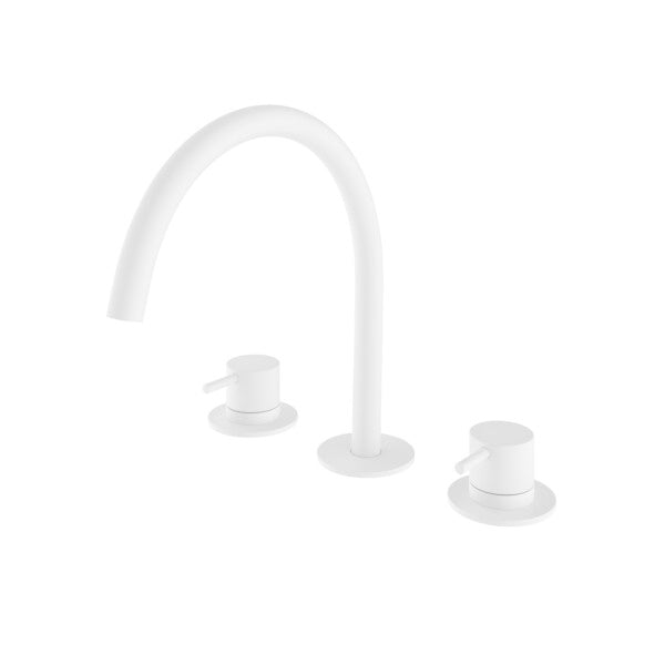 Hotbath CB033WH – Wastafelmengkraan 3 gats WH – Mat wit