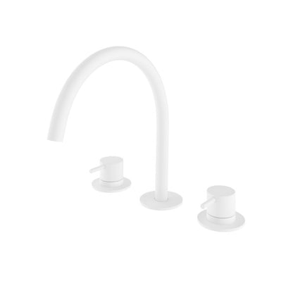 Hotbath CB033WH – Wastafelmengkraan 3 gats WH – Mat wit