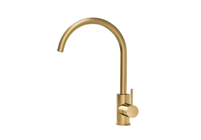 Hotbath CB040BB – Keukenmengkraan met draaibare uitloop – Geborsteld messing
