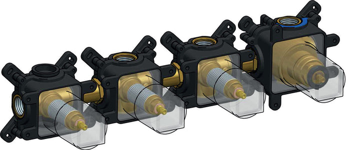 Hotbath HBCB7070 – Inbouw thermostaat met 3 stopkranen horizontaal en verticaal te monteren